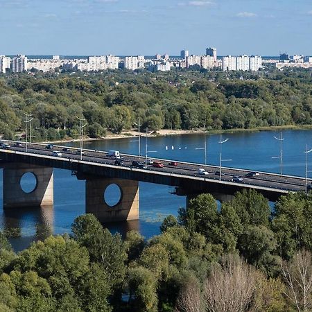 Exquisite Panoramic Views Apartment Dnipro Embankment Kyjev Exteriér fotografie